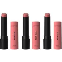 Catrice Lippenstift BLUR-REAL MATTE LIPSTICK, 3-tlg., soft-matter Lippenstift mit Blurred-Finish und Ceramiden