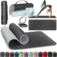 KESSER Yogamatte, Gymnastikmatte + Tragegurt rutschfest TPE Yogamatte gepolstert