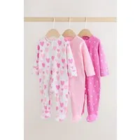 Next Schlafoverall Babyschlafanzüge mit Zweiwege-RV, 3er-Pack (3-tlg)