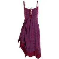 Vishes Sommerkleid Damen Sommer-Kleider längen-verstellbar Spagettiträger-Kleid Hippi, Ethno, Goa Style