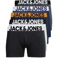 Jack & Jones Boxershorts Solid (5-St., 5er Pack) gute Passform durch elastische Baumwollqualität