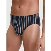 CALIDA Slip Grafic Cotton gestreift, ohne Eingriff, überzogenem Bund, Single Jersey, elastisch