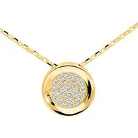 My Gold Kette mit Anhänger Damen Halskette Gold 375 (9 Karat) mit Zirkonia - Kerstin (Set, 1-tlg., inkl. Schmuckbox), Geschenke