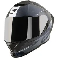 Bogotto Motorradhelm Phantom Combo Carbon Helm, vorbereitet für Kommunikationssystem,Notfallsystem-Polsterung (EQ