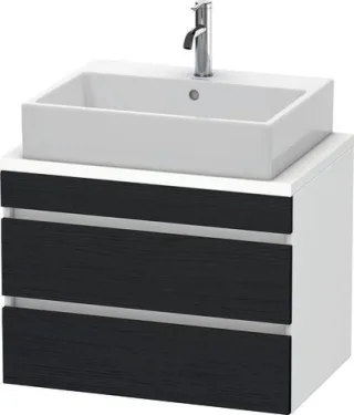 Duravit DuraStyle Konsolenwaschtischunterbau wandhängend Eiche Schwarz & Weiß Matt 700x478x512 mm -  DS530601618