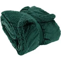Wohndecke Flauschige Cord Kuscheldecke Sherpa Fell Sofadecke, heimtexland, 150x200 I extra dick I warm I kuschelig weich I fusselfrei