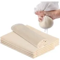 FELIXLEO Passiermühleneinsatz Passiertuch Wiederverwendbar Käsetuch Filtertuch 50X50CM, (5-tlg)