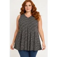 Shape of You Blusentop Ärmellose Bluse mit V-Ausschnitt