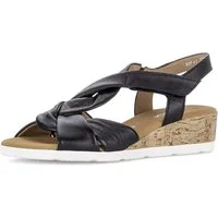 Gabor Malta Keilsandalette Sommerschuh, Riemchensandale mit weichen Bandagen, G-Weite