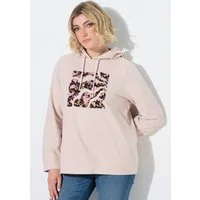 Ulla Popken Sweatshirt Hoodie Motivdruck Kapuze Langarm