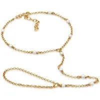 Elli Armkette Hand Chain Handkette Muschelkernperlen 925 Sterling Silber (kein Set, 1-tlg)