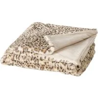 Wohndecke Kuscheldecke Savanna Leopardenmuster 200x150cm Plüschoptik, MF