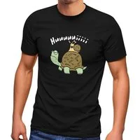 MoonWorks Print-Shirt Herren T-Shirt Schildkröte Schnecke Huuuuiiii Lustig Witzig Scherz mit Print