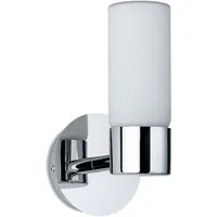 Paulmann LED Wandleuchte Eleon, ohne Leuchtmittel, G9, IP44, max. 33W G9, Chrom/Satin, 230V, Metall/Glas