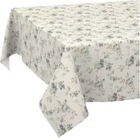 ANRO Tischdecke abwaschbar Tischtuch Baumwolle Polyester wasserabweisend (Einzelstück 1-tlg), Schmutzabweisend Zeitlos Blau 100x140cm
