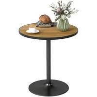 HOMCOM Esstisch Runder Esszimmertisch für 2–4 Personen (moderner Küchentisch mit Platte in Holzoptik, 1-St., für Esszimmer, Wohnzimmer), 70 x 70 x 76 cm, Eiche