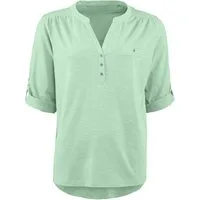 STOOKER WOMEN 3/4-Arm-Shirt MARIE T-Shirt 3/4 - Arm Regular Fit Slub Yarn Baumwolle Henley Shirt Knopfleiste für Damen