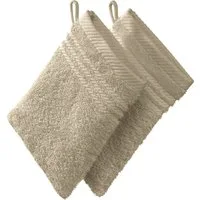 REDBEST Waschhandschuh Waschhandschuh 2er-Pack, Frottier, Walk-Frottier Uni