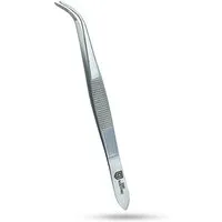SMI Präzisionspinzette 12,5 cm Gebogene Pinzette Anatomisch Hobby Pinzette DIY Handwerk, Präzise gezackte Spitze