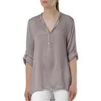 Caspar Shirtbluse BLU003 lässig elegante Damen Satin Hemdbluse
