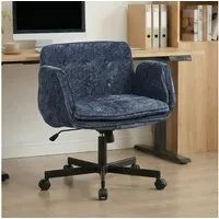 Leawin Drehstuhl Bürostuhl ergonomisch mit breitem Sitz & 5-fach Armlehnen, Schreibtischstuhl mit Chenille-Bezug, Rollen & 150 kg