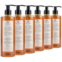 PRIJA Duschgel PRIJA Haarshampoo & Duschgel 2in1 vitalisierend mit Ginseng 380ml, 6-tlg.