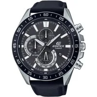 CASIO EDIFICE Chronograph EFV-620L-1AVUEF, Quarzuhr, Armbanduhr, Herrenuhr, Lederarmband,Datum, Lederband