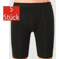 DDOnlineShop Boxershorts Herren Lange unterhosen 5er Pack Baumwolle Schwarz A1125 (Spar-Set, 5-St., 5er-Pack) Premium Qualität