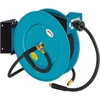 Schlauchaufroller offen 9040OS-10, 20 Meter, Druckluftschlauch blau, 2 Meter Anschlussschlauch