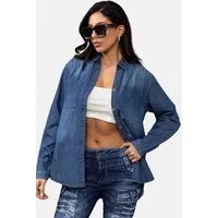 Cipo & Baxx Jeansbluse Jeansbluse (1-tlg) mit Brusttaschen, WH134
