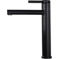 HOMELODY Badarmatur Schwarz Waschtischarmatur Bad Mischbatterie Bad Badarmatur (Mischbatterie mit 50cm Kalt/Warmwasser Anschluss) Edelstahl SUS304,Kann um 360° gedreht werden