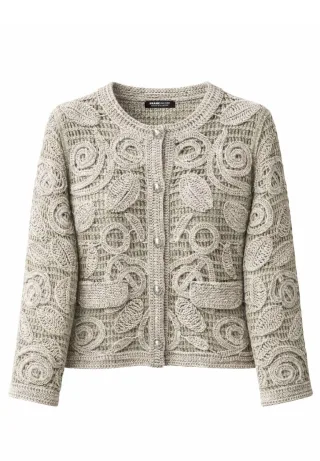 FRANK WALDER - Leichtjacke COOL MATCHA mit Knopfleiste salbei - Gr. - 50
