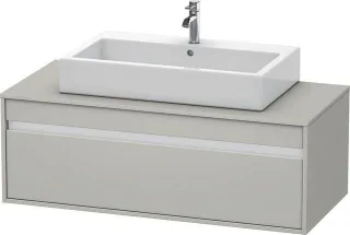 Duravit Ketho Konsolenwaschtischunterbau wandhängend Betongrau Matt 1200x550x426 mm - KT669600707 KT669600707