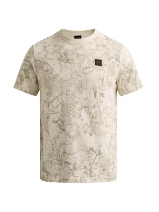 PME Legend - single jersey aop bone white - Gr. - XXL