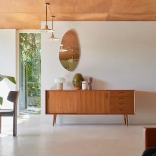 Buffet aus massivem Mahagoni Holz 200 Magda 50's