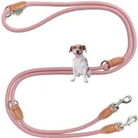 Leisegrün Hundeleine Hundeleine für kleine Hunde, 4-fach verstellbar mit 2 Karabiner, 3 m, Nylon