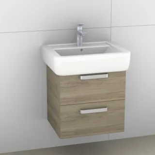Artiqua 413 Waschtischunterschrank für Renova Plan 222255, 222258 Sanremo Eiche quer NB, 413-WU2L-K5 413-WU2L-K51-7145-428