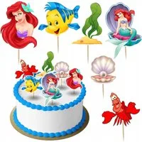 dodo Tortenstecker Arielle, die Meerjungfrau Topper Set 6 Stk Torten Deko Kuchen Junge