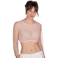 MarJo Dirndlbluse Dirndlbluse - INJA-DALIDA - altrosa, taubenblau