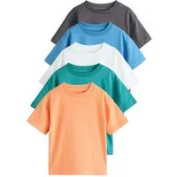Next T-Shirt Kurzärmelige schlichte T-Shirts im 5er-Pack (5-tlg)