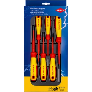 KNIPEX VDE Schraubendreher-Paket Schlitz / Phillips / Pozidriv 370 mm - 002012V04