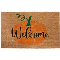 HANSE Home Fußmatte Mix Mats Kokos Welcome Pumpkin, Türmatte, rechteckig, Höhe: 15 mm, Kokos, Schmutzfangmatte, Outdoor, Rutschfest, Innen, Kokosmatte, Flur