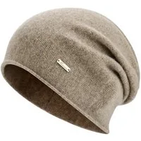LuxusKollektion Beanie Mütze Damen Herren Slouch Beanie Chemo Wolle australische Braun