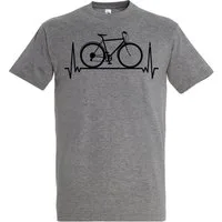 Youth Designz T-Shirt Heartbeat Fahrrad Herren Shirt mit lustigem Fahrrad Frontprint