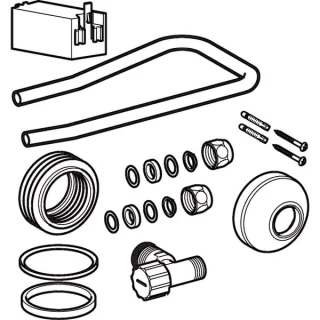 Geberit Servicepaket mit Eckventil R 1/2 zu Aufputz-Spülkasten AP140 216732001