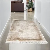 Carpetia Wollteppich Orientalischer Wollteppich - verwaschener Effekt - braun, rechteckig, Höhe: 10 mm, Maschinengewebt