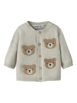 NAME IT - NBMOBASE LS KNIT CARD Peyote Melange - Gr. - 56
