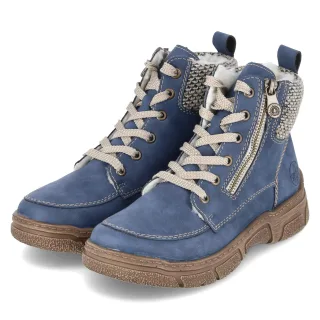 Rieker Schnürboots  Blau - Gr. 37 -  Textil