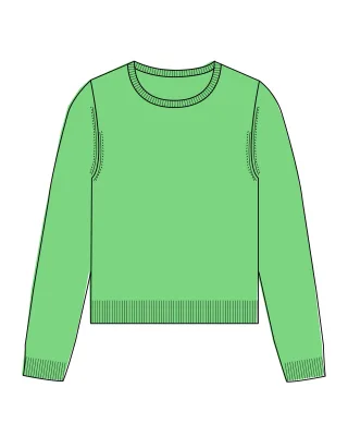 CLARINA - NOS Rdh.-Pullover, 1/1 Arm,uni 507 lindgruen - Gr. - 48