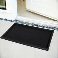 wohnTRAUM24 Fußmatte Fußmatte außen rutschfest 45 x 70 cm – Schmutzfangmatte für Haustür, Schmutzfangmatte für Haustür,Flur,Balkon&Terrasse für Innen und Außen